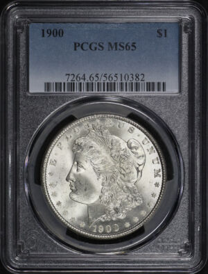Obverse of this 1900 Morgan Dollar PCGS MS-65