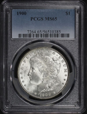 Obverse of this 1900 Morgan Dollar PCGS MS-65