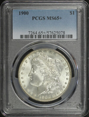 Obverse of this 1900 Morgan Dollar PCGS MS-65+