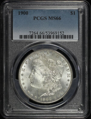 Obverse of this 1900 Morgan Dollar PCGS MS-66