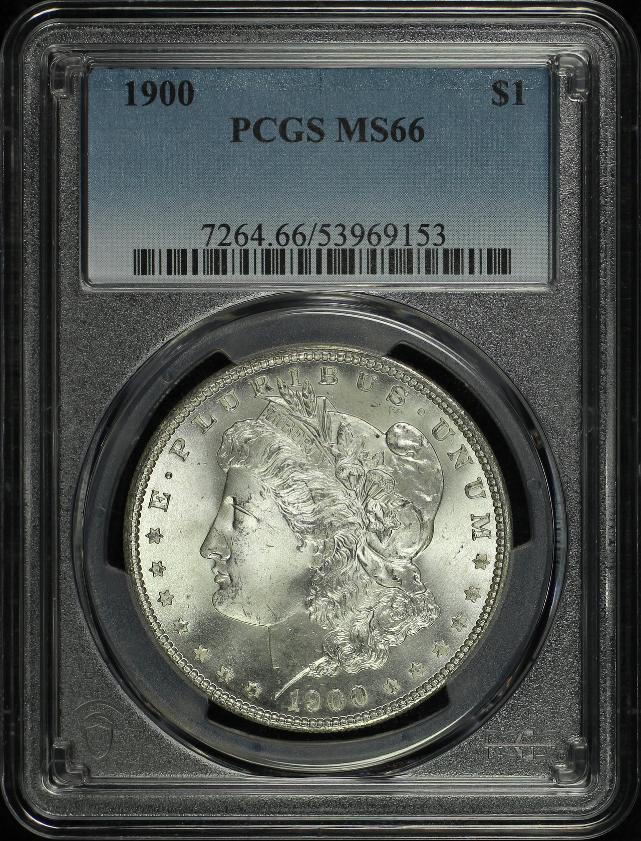 Obverse of this 1900 Morgan Dollar PCGS MS-66