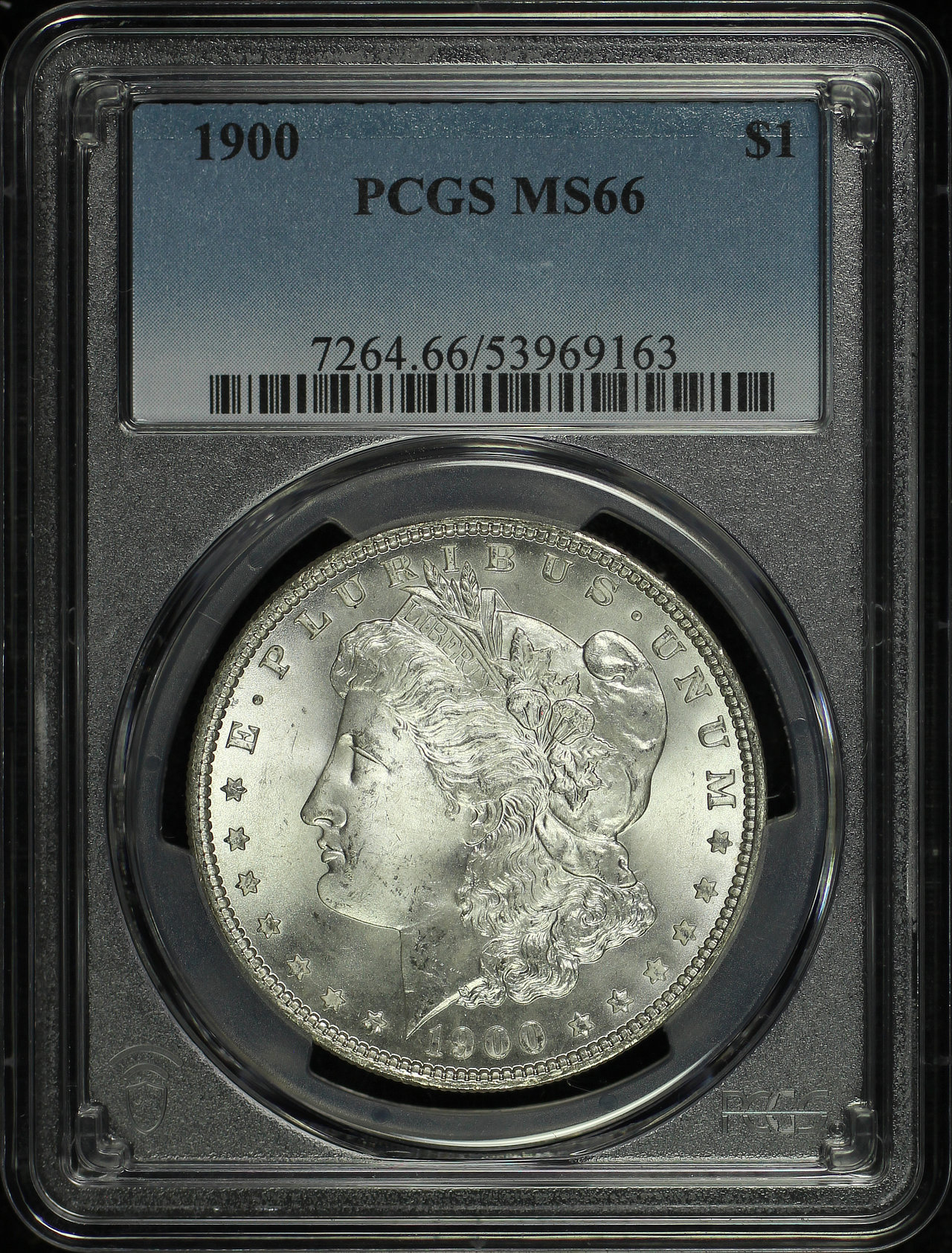 Obverse of this 1900 Morgan Dollar PCGS MS-66