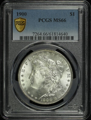 Obverse of this 1900 Morgan Dollar PCGS MS-66