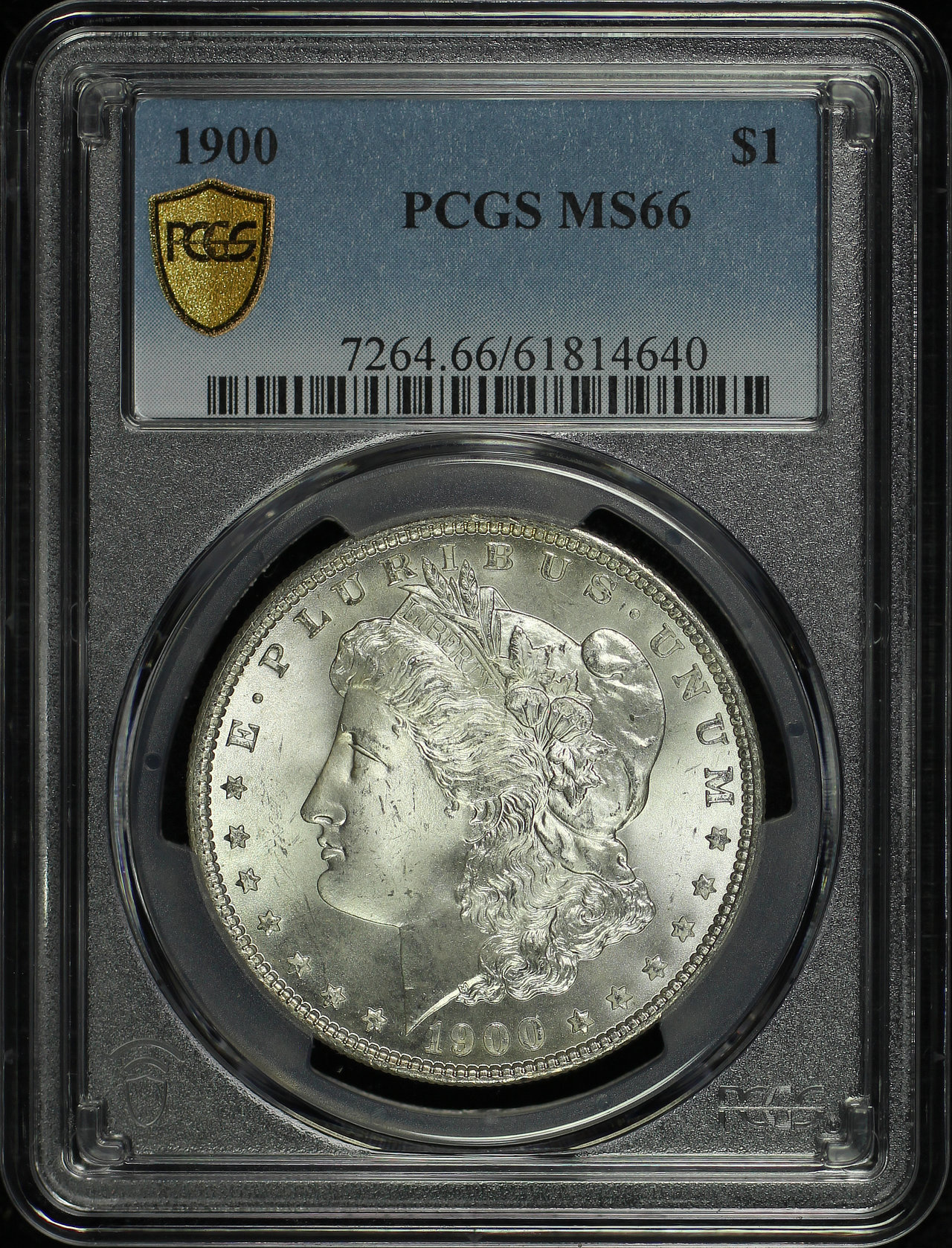 Obverse of this 1900 Morgan Dollar PCGS MS-66
