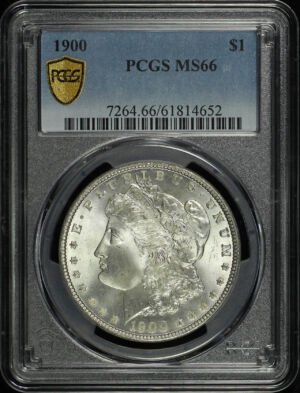 Obverse of this 1900 Morgan Dollar PCGS MS-66
