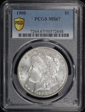 Obverse of this 1900 Morgan Dollar PCGS MS-67