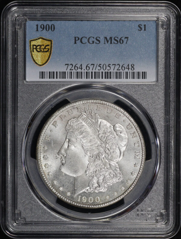 Obverse of this 1900 Morgan Dollar PCGS MS-67
