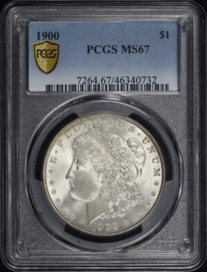 Obverse of this 1900 Morgan Dollar PCGS MS-67