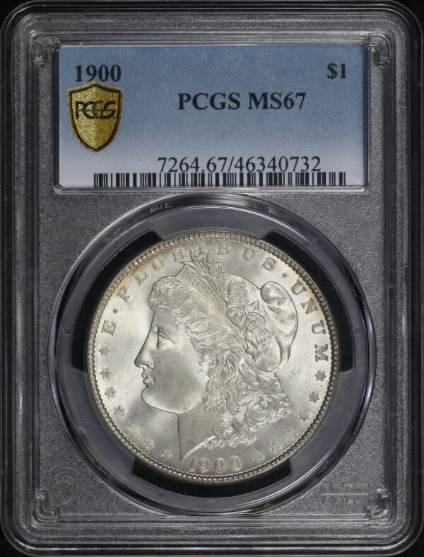 Obverse of this 1900 Morgan Dollar PCGS MS-67