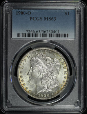 Obverse of this 1900-O Morgan Dollar PCGS MS-63