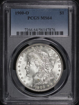 Obverse of this 1900-O Morgan Dollar PCGS MS-64