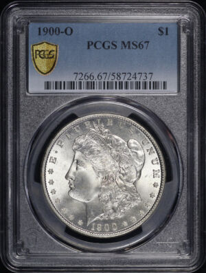 Obverse of this 1900-O Morgan Dollar PCGS MS-67