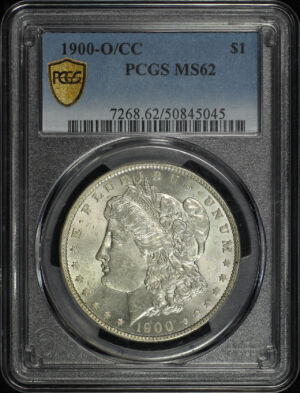 Obverse of this 1900-O/CC Morgan Dollar PCGS MS-62