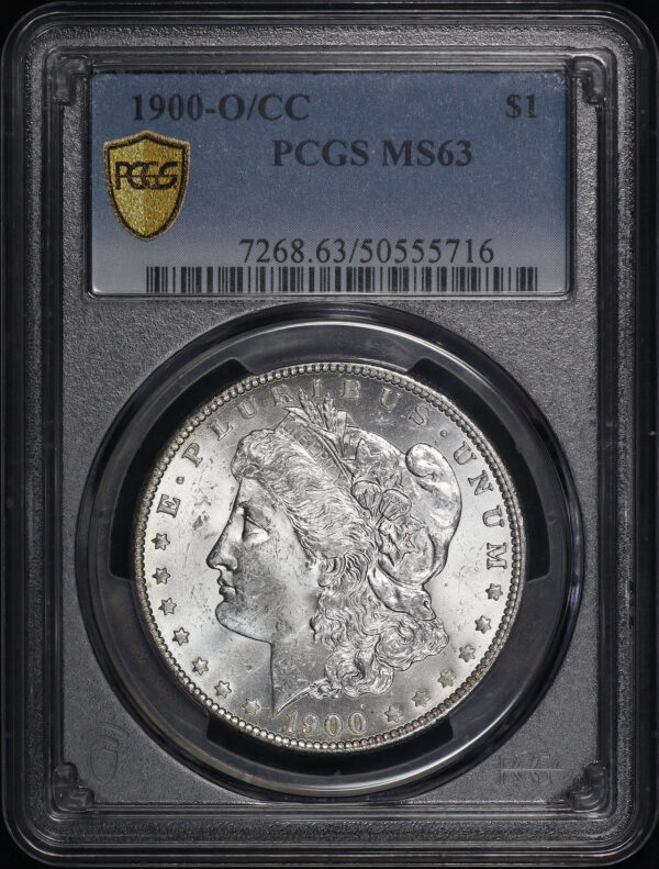 Obverse of this 1900-O/CC Morgan Dollar PCGS MS-63