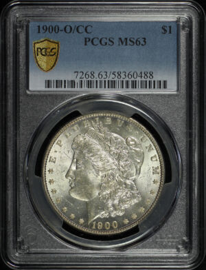Obverse of this 1900-O/CC Morgan Dollar PCGS MS-63