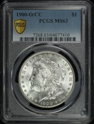 Obverse of this 1900-O/CC Morgan Dollar PCGS MS-63