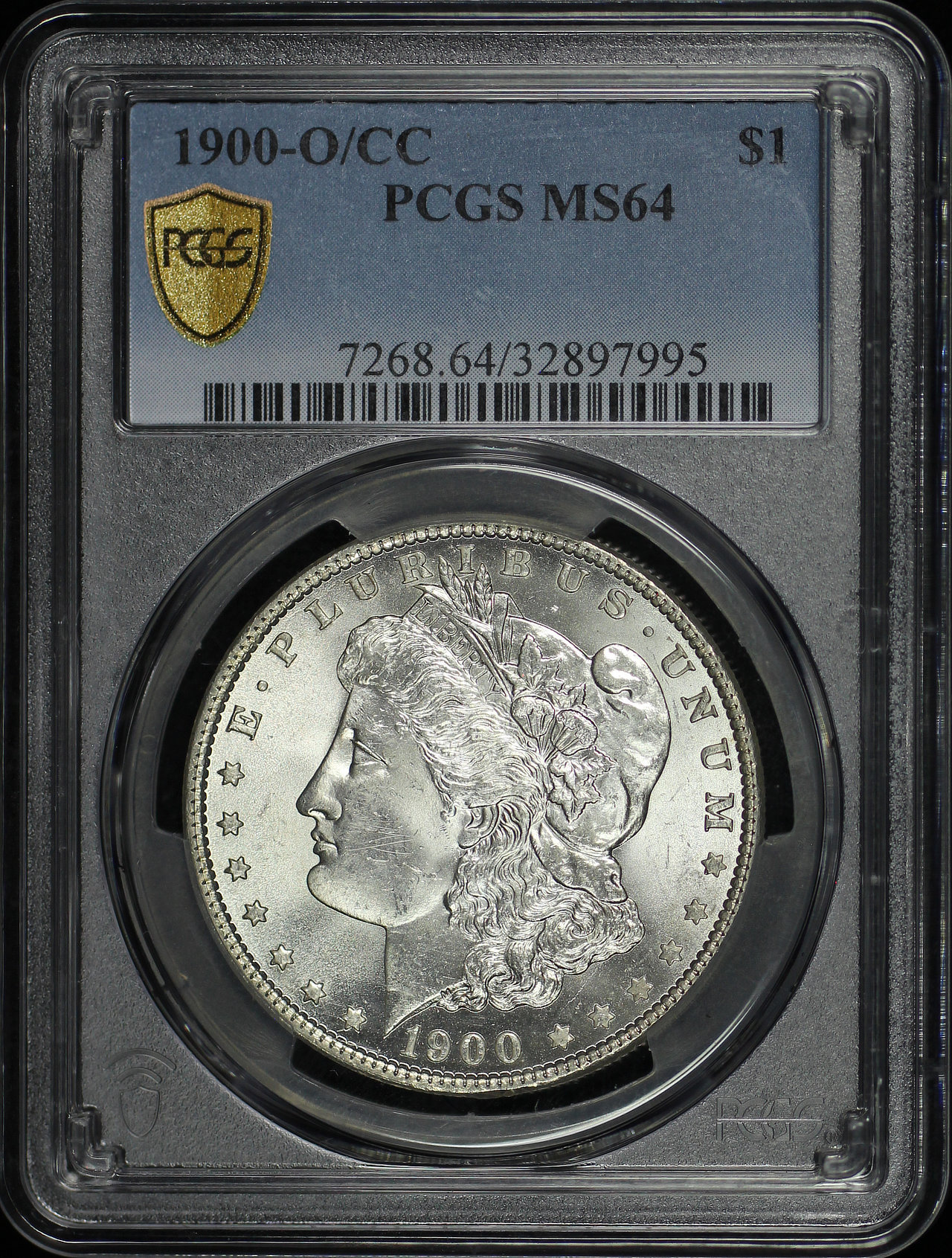 Obverse of this 1900-O/CC Morgan Dollar PCGS MS-64