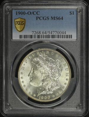 Obverse of this 1900-O/CC Morgan Dollar PCGS MS-64