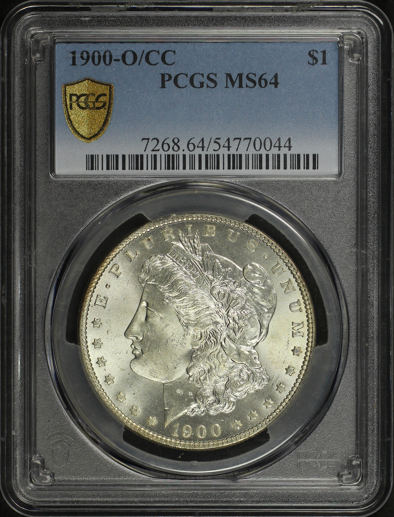 Obverse of this 1900-O/CC Morgan Dollar PCGS MS-64