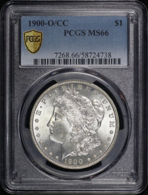Obverse of this 1900-O/CC Morgan Dollar PCGS MS-66