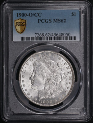 Obverse of this 1900-O/CC Morgan Dollar PCGS MS-62