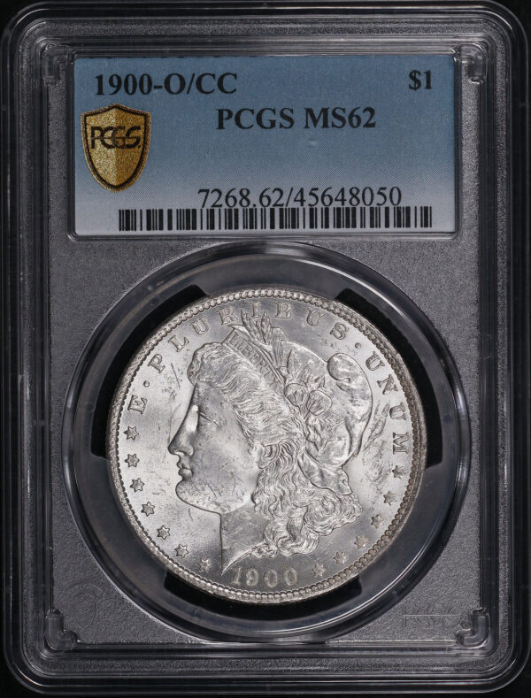 Obverse of this 1900-O/CC Morgan Dollar PCGS MS-62