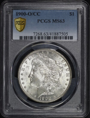 Obverse of this 1900-O/CC Morgan Dollar PCGS MS-63