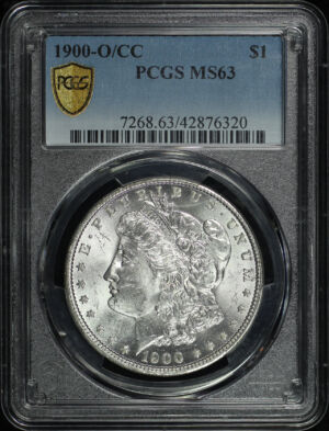 Obverse of this 1900-O/CC Morgan Dollar PCGS MS-63