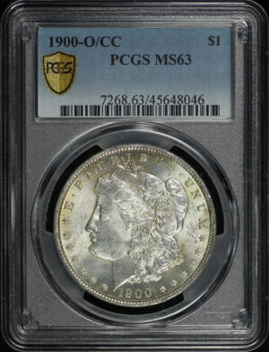 Obverse of this 1900-O/CC Morgan Dollar PCGS MS-63