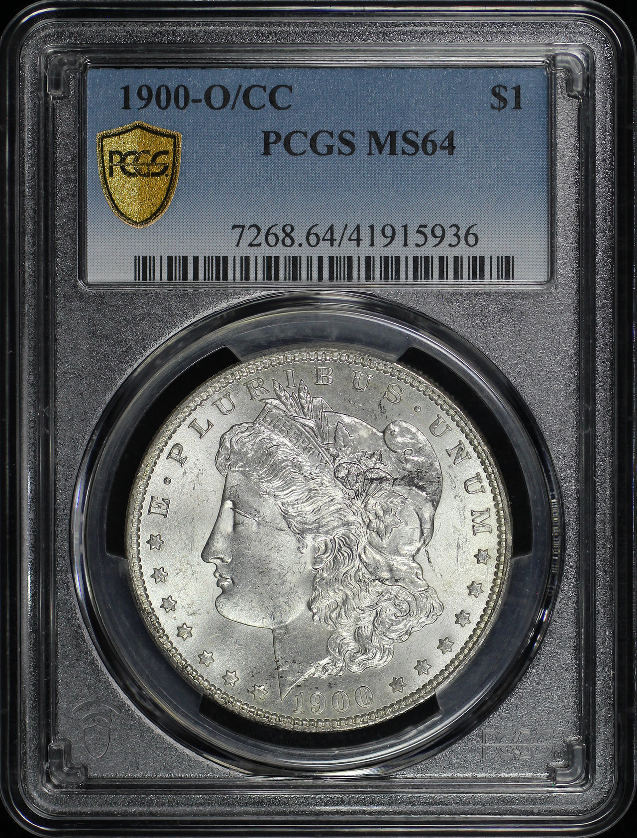 Obverse of this 1900-O/CC Morgan Dollar PCGS MS-64