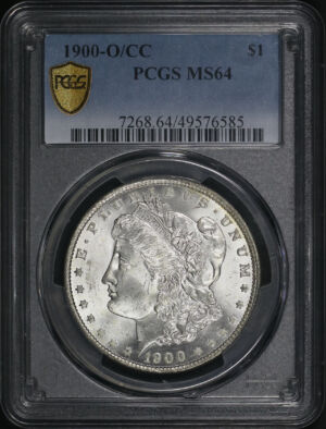 Obverse of this 1900-O/CC Morgan Dollar PCGS MS-64