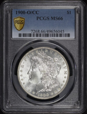 Obverse of this 1900-O/CC Morgan Dollar PCGS MS-66