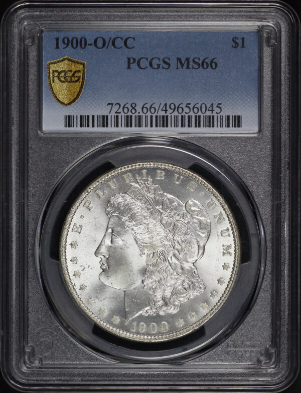 Obverse of this 1900-O/CC Morgan Dollar PCGS MS-66
