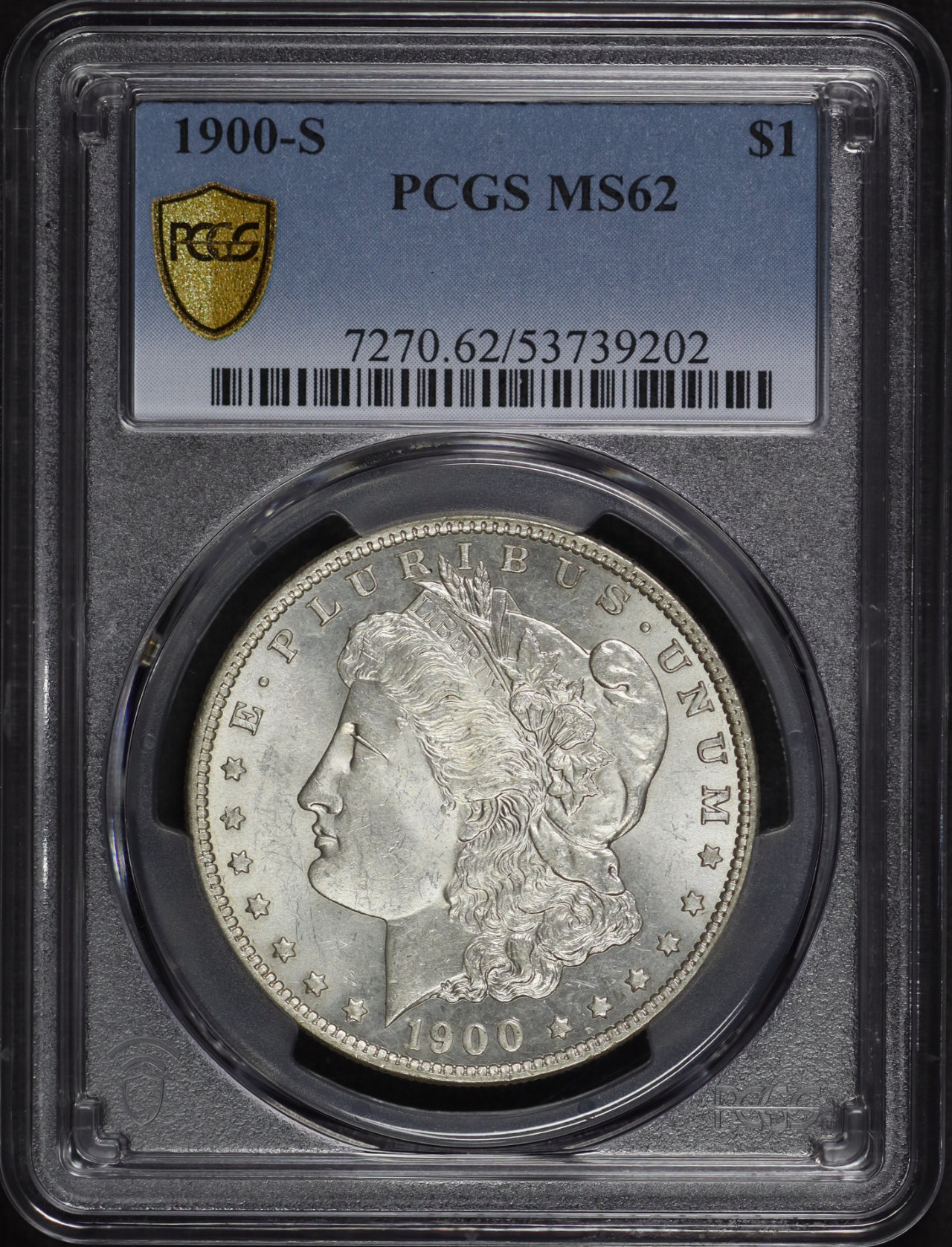Obverse of this 1900-S Morgan Dollar PCGS MS-62