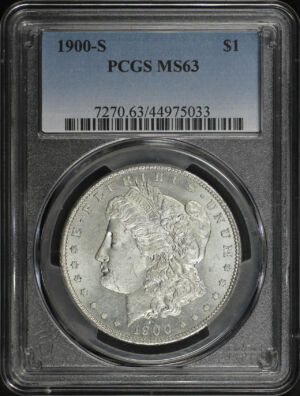Obverse of this 1900-S Morgan Dollar PCGS MS-63