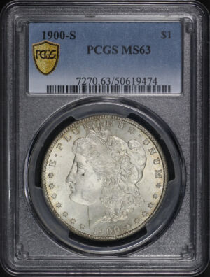 Obverse of this 1900-S Morgan Dollar PCGS MS-63
