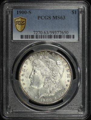 Obverse of this 1900-S Morgan Dollar PCGS MS-63
