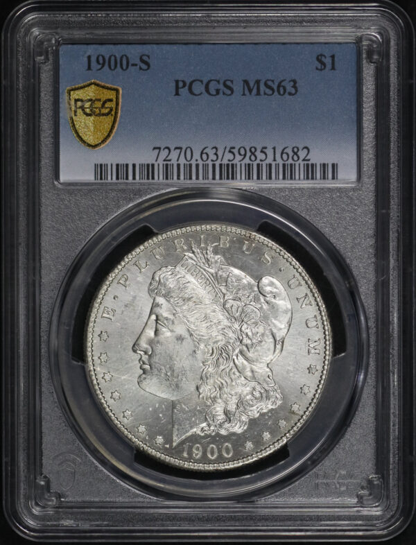 Obverse of this 1900-S Morgan Dollar PCGS MS-63
