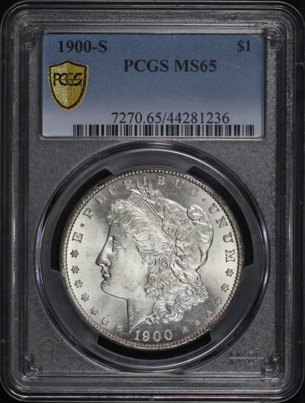 Obverse of this 1900-S Morgan Dollar PCGS MS-65