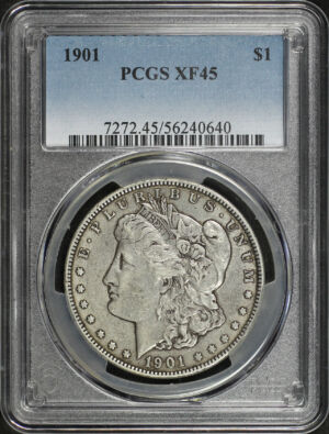 Obverse of this 1901 Morgan Dollar PCGS XF-45