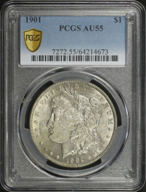 Obverse of this 1901 Morgan Dollar PCGS AU-55