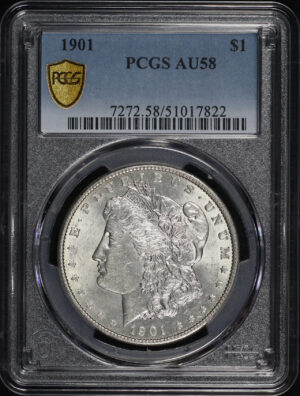 Obverse of this 1901 Morgan Dollar PCGS AU-58