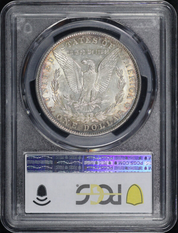 Reverse of this 1901 Morgan Dollar PCGS MS-62 CAC Smoky Blue & Violet Toning