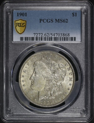 Obverse of this 1901 Morgan Dollar PCGS MS-62