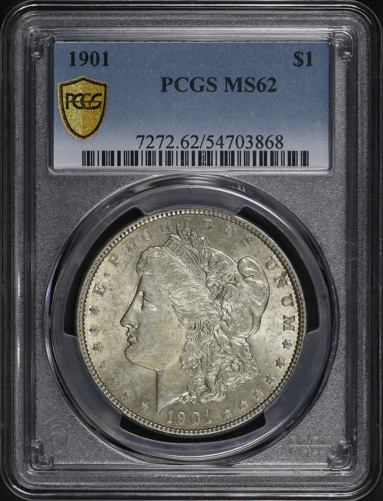 Obverse of this 1901 Morgan Dollar PCGS MS-62
