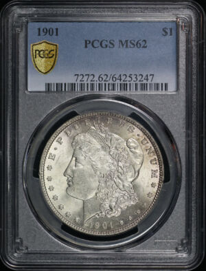Obverse of this 1901 Morgan Dollar PCGS MS-62