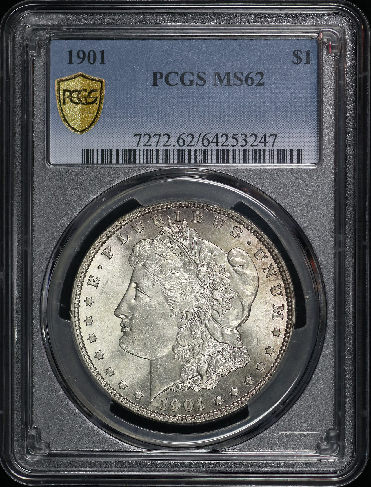 Obverse of this 1901 Morgan Dollar PCGS MS-62