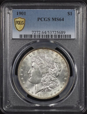 Obverse of this 1901 Morgan Dollar PCGS MS-64
