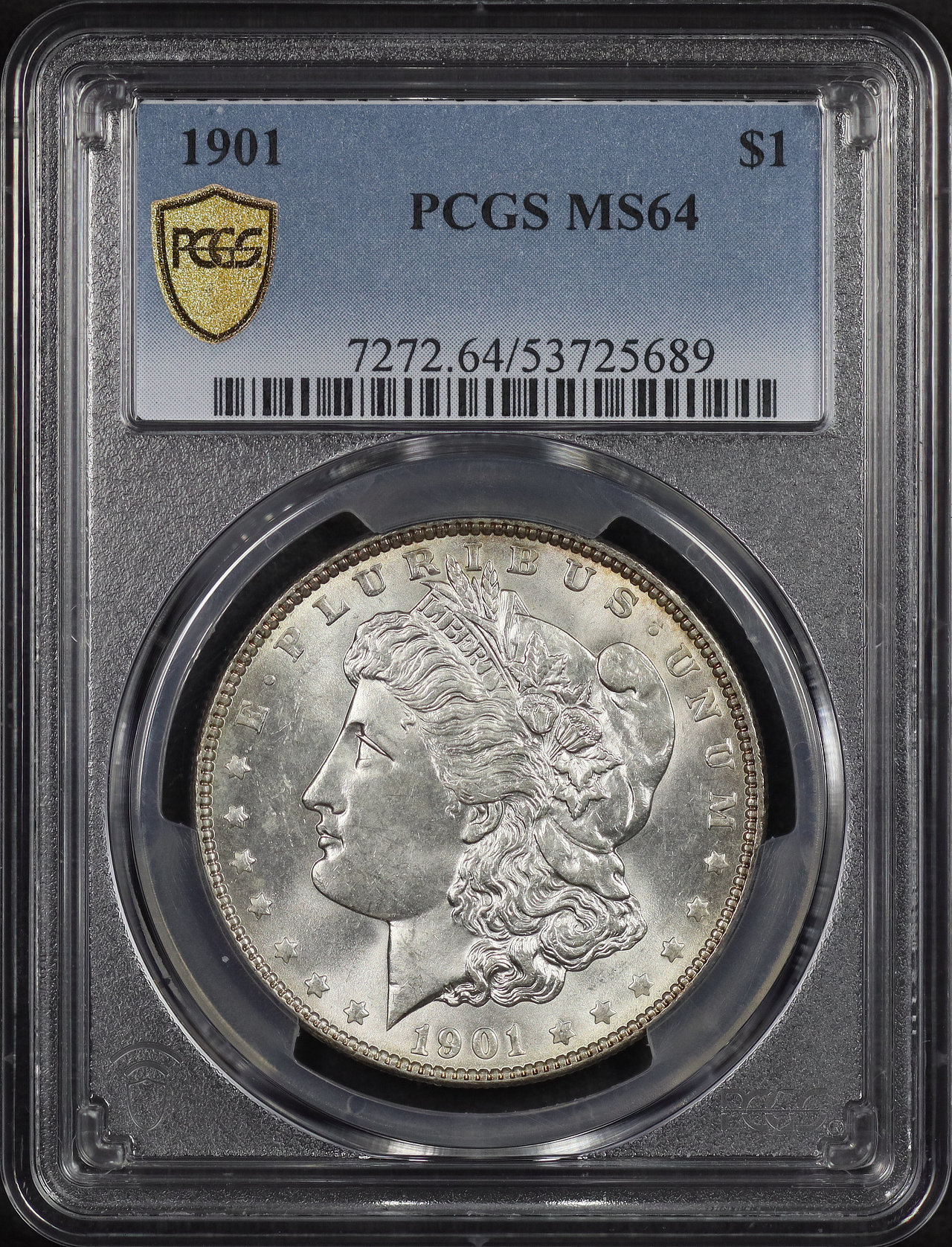 Obverse of this 1901 Morgan Dollar PCGS MS-64