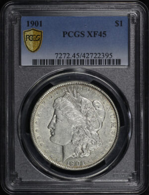 Obverse of this 1901 Morgan Dollar PCGS XF-45